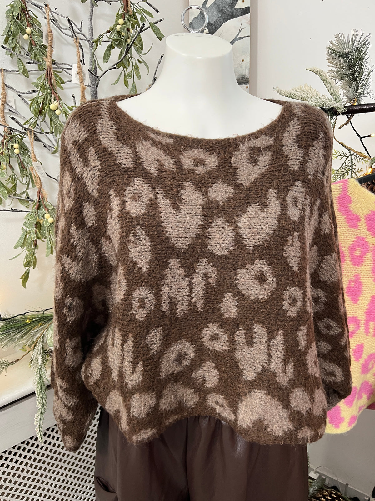 Roxy Leopard Batwing Soft Knit Jumper