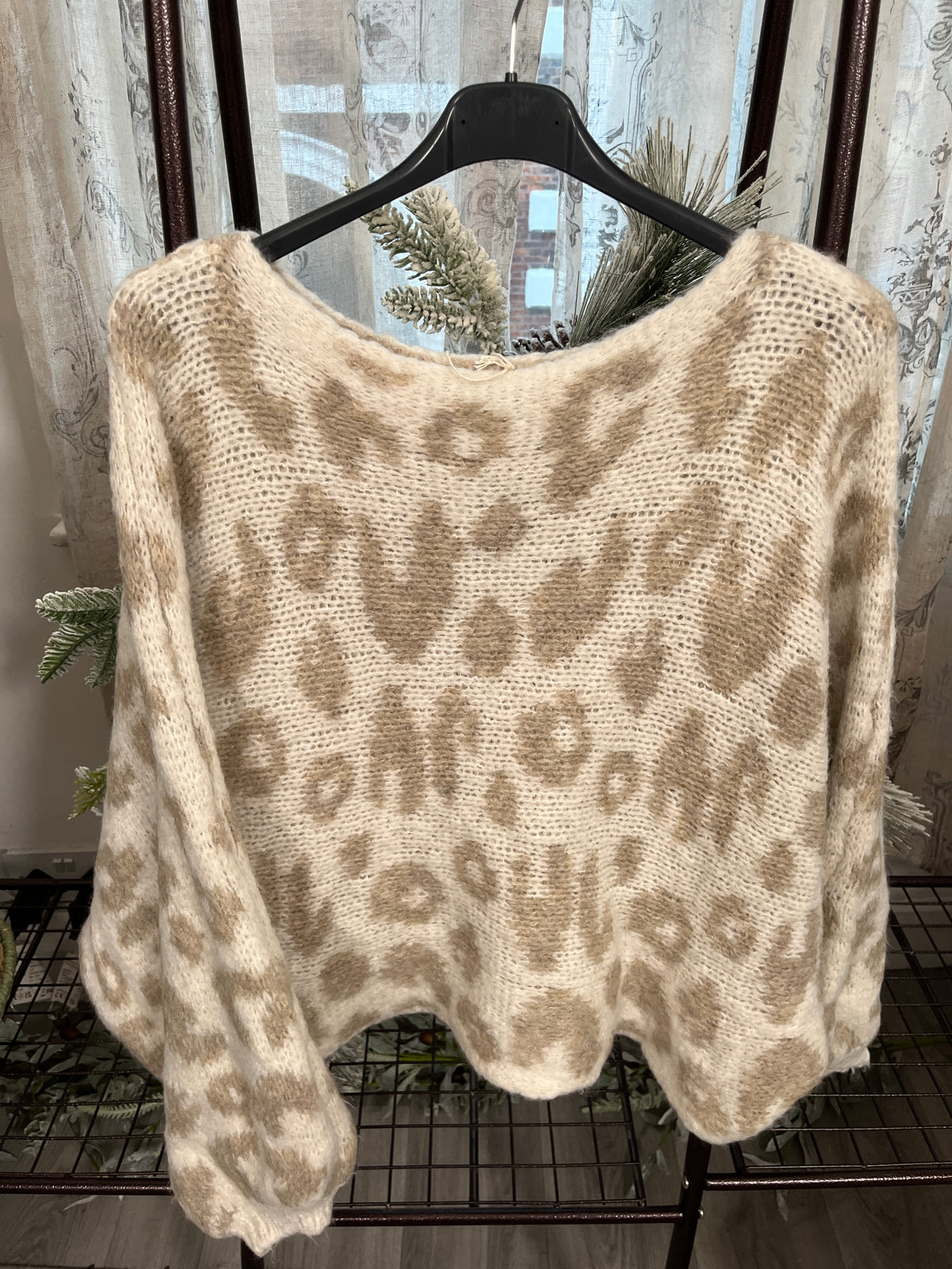 Roxy Leopard Batwing Soft Knit Jumper