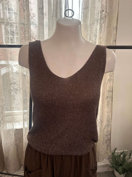Sparkly Knitted Vest Top