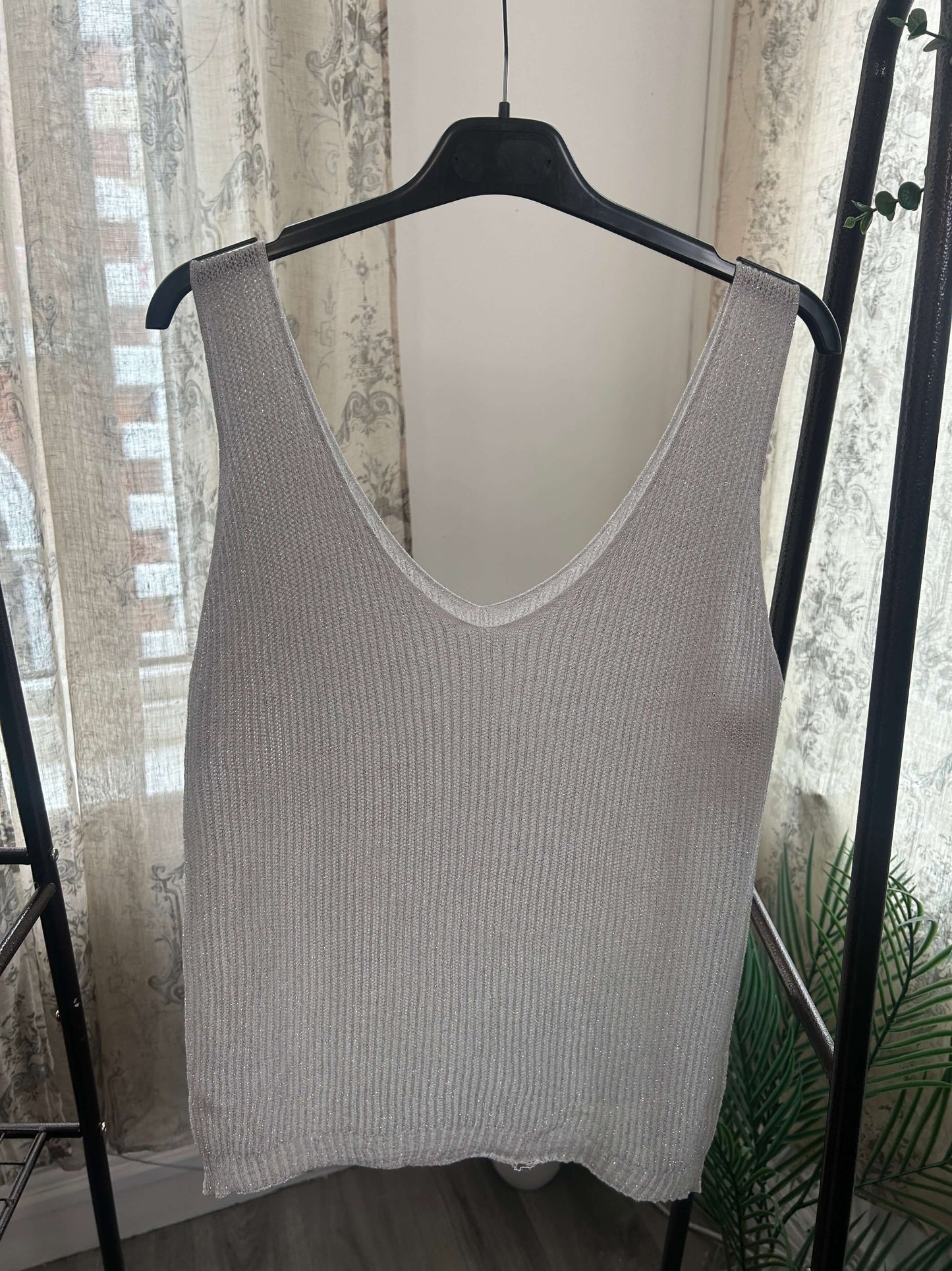 Sparkly Knitted Vest Top