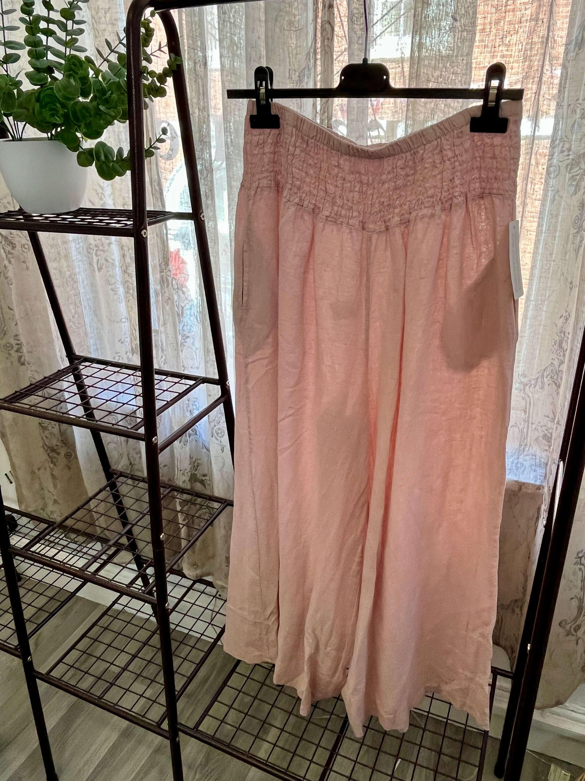 Ester Linen Wide Leg Palazzo Trouser