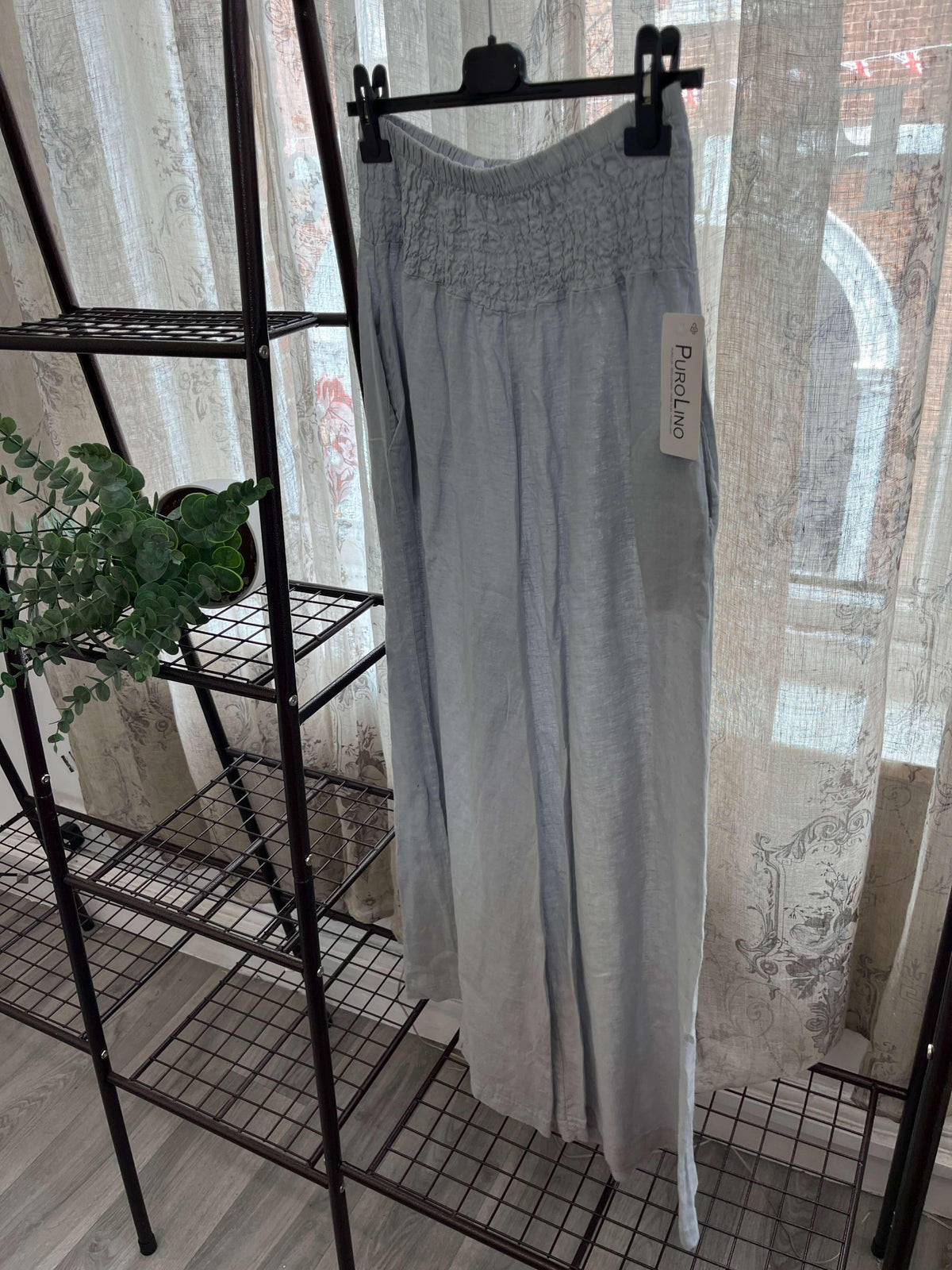 Ester Linen Wide Leg Palazzo Trouser