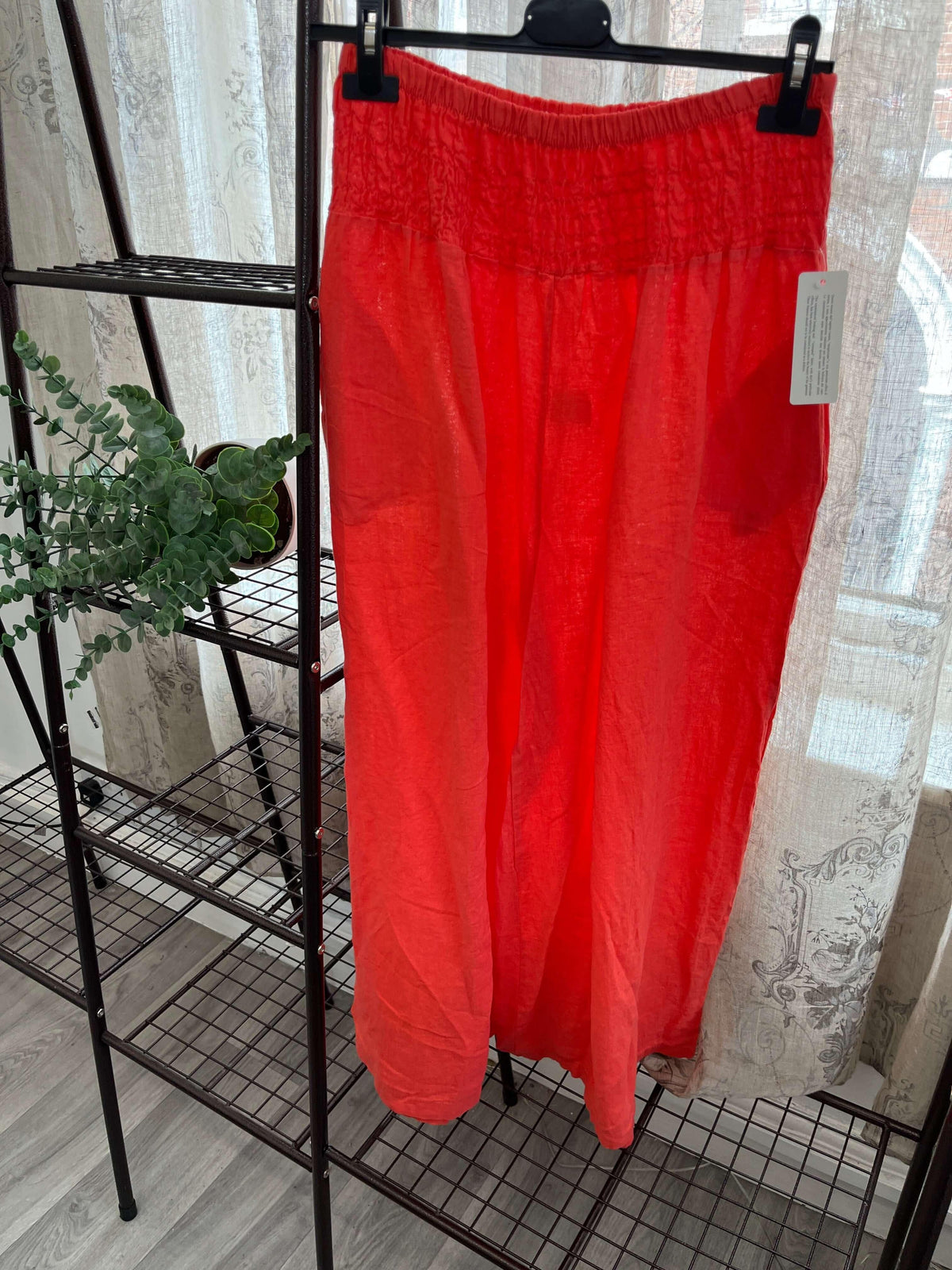 Ester Linen Wide Leg Palazzo Trouser