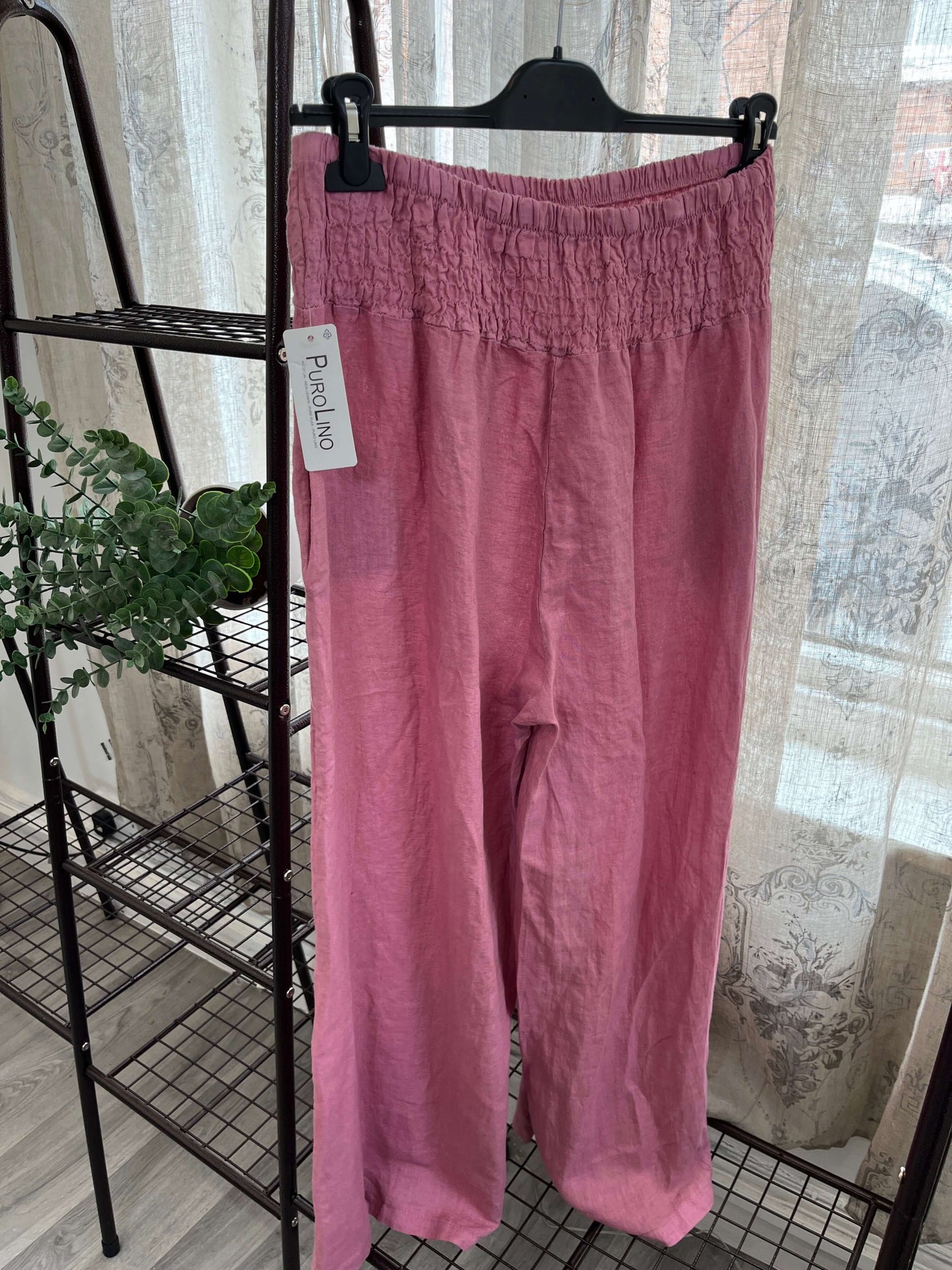 Ester Linen Wide Leg Palazzo Trouser