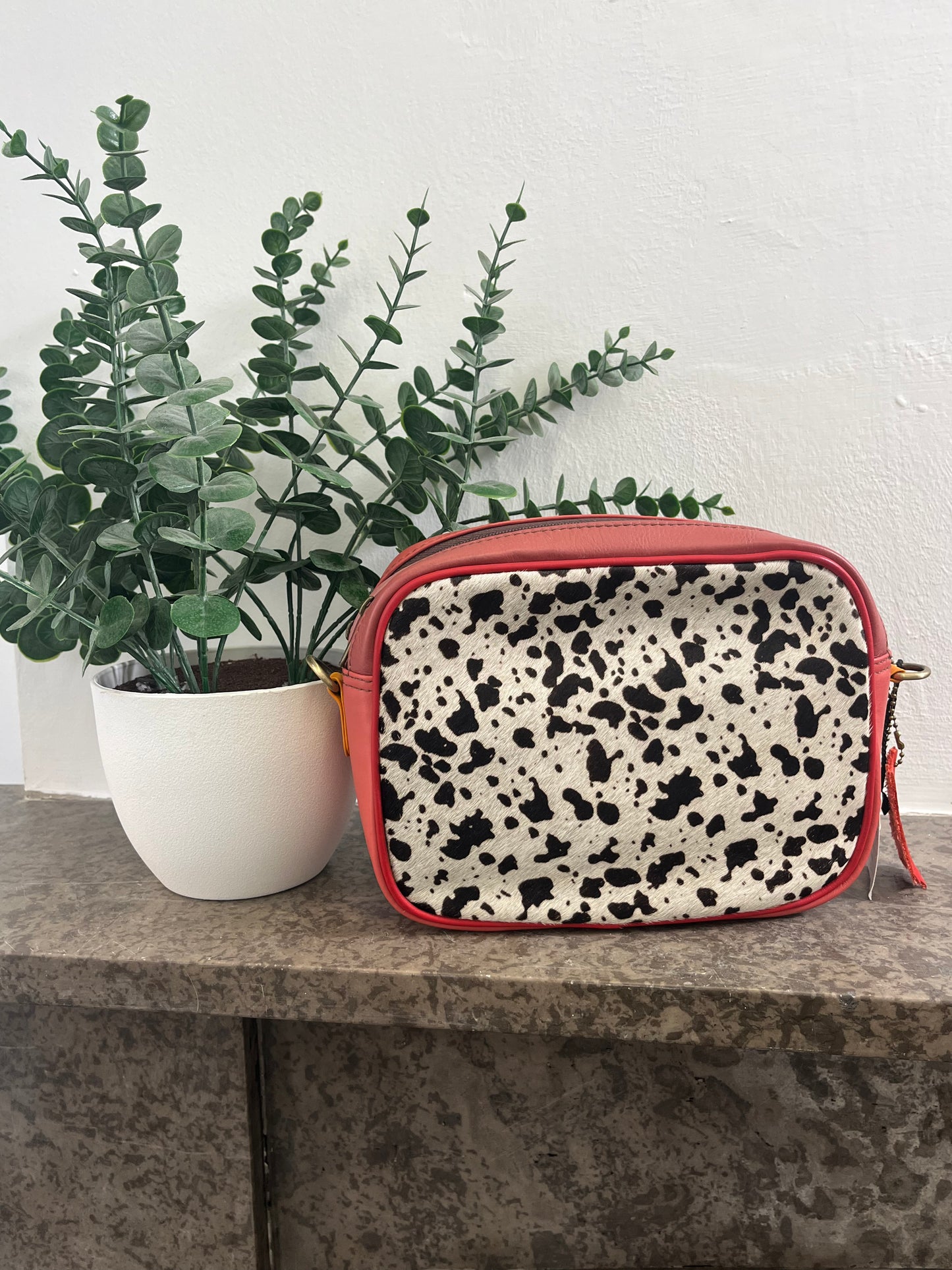 Cow Print Coral/Pink Soruka Bag