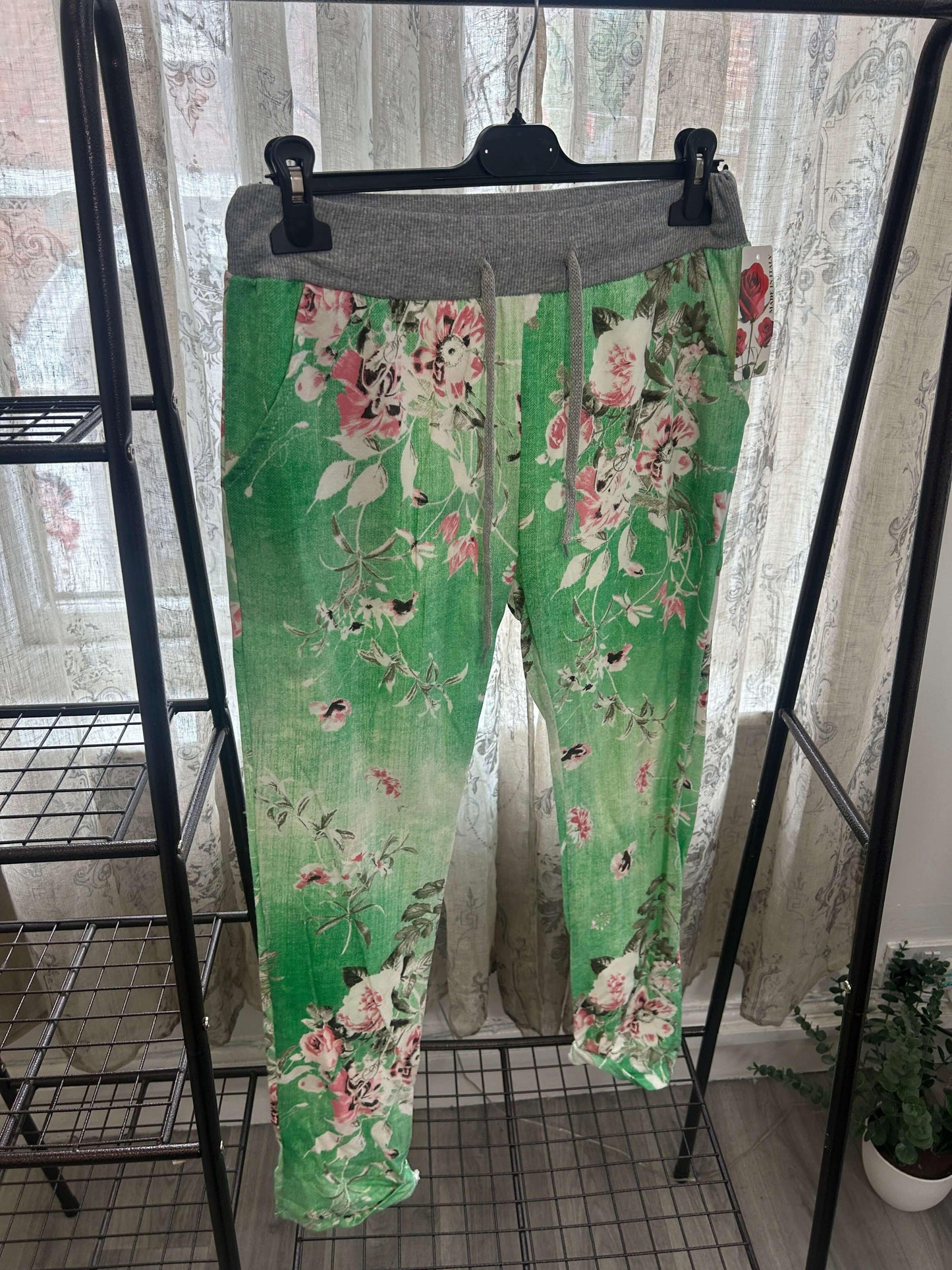 Floral Denim Jogger