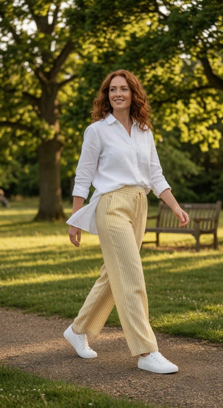 Lola Wide Leg Striped Trousers