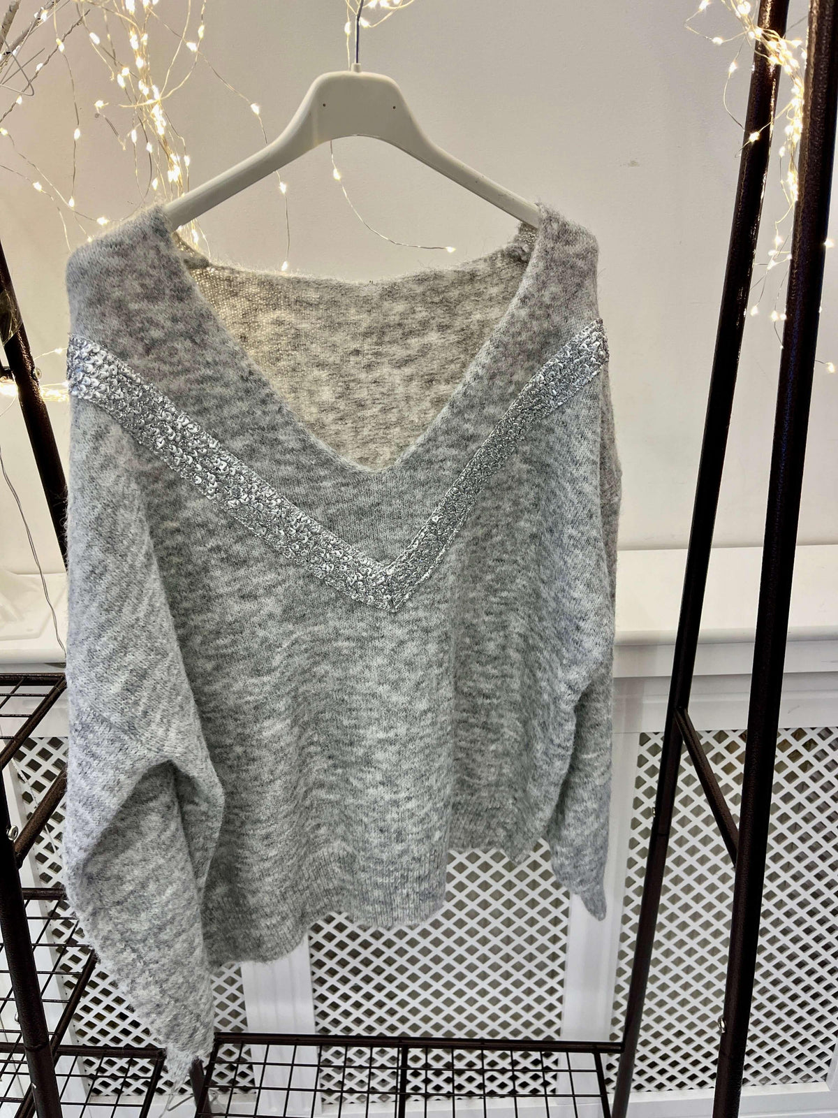 Vienna Sparkle V Neck Cosy Jumper
