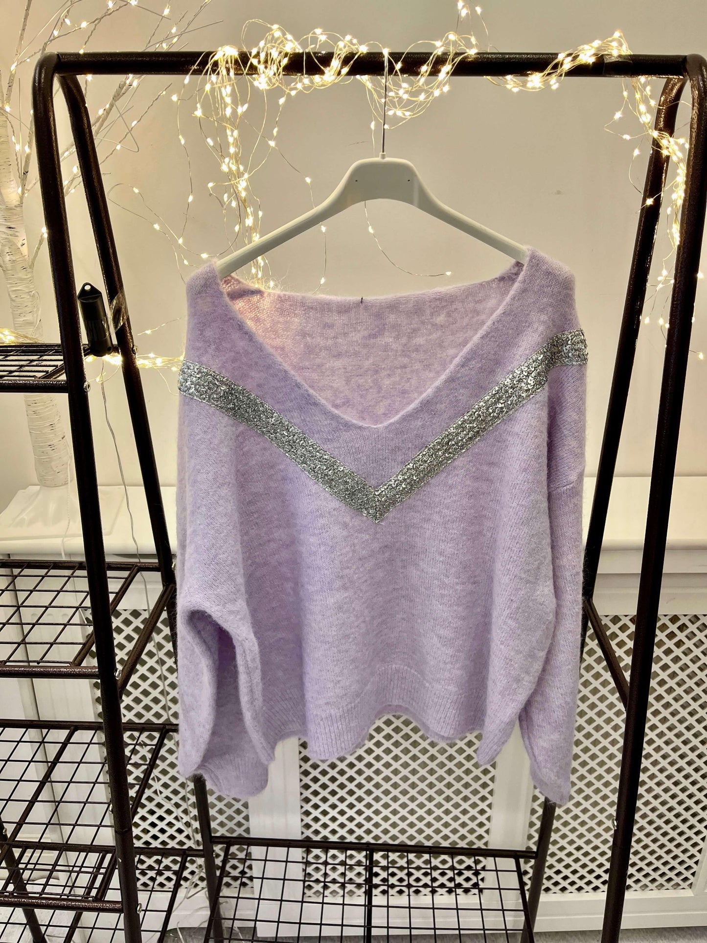 Vienna Sparkle V Neck Cosy Jumper
