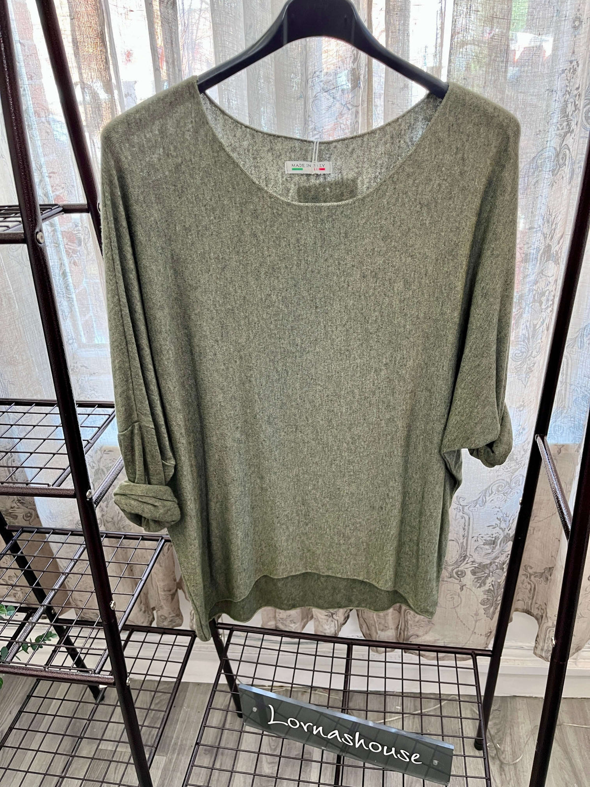 Ariel Curved Front Fine Knit Jumper