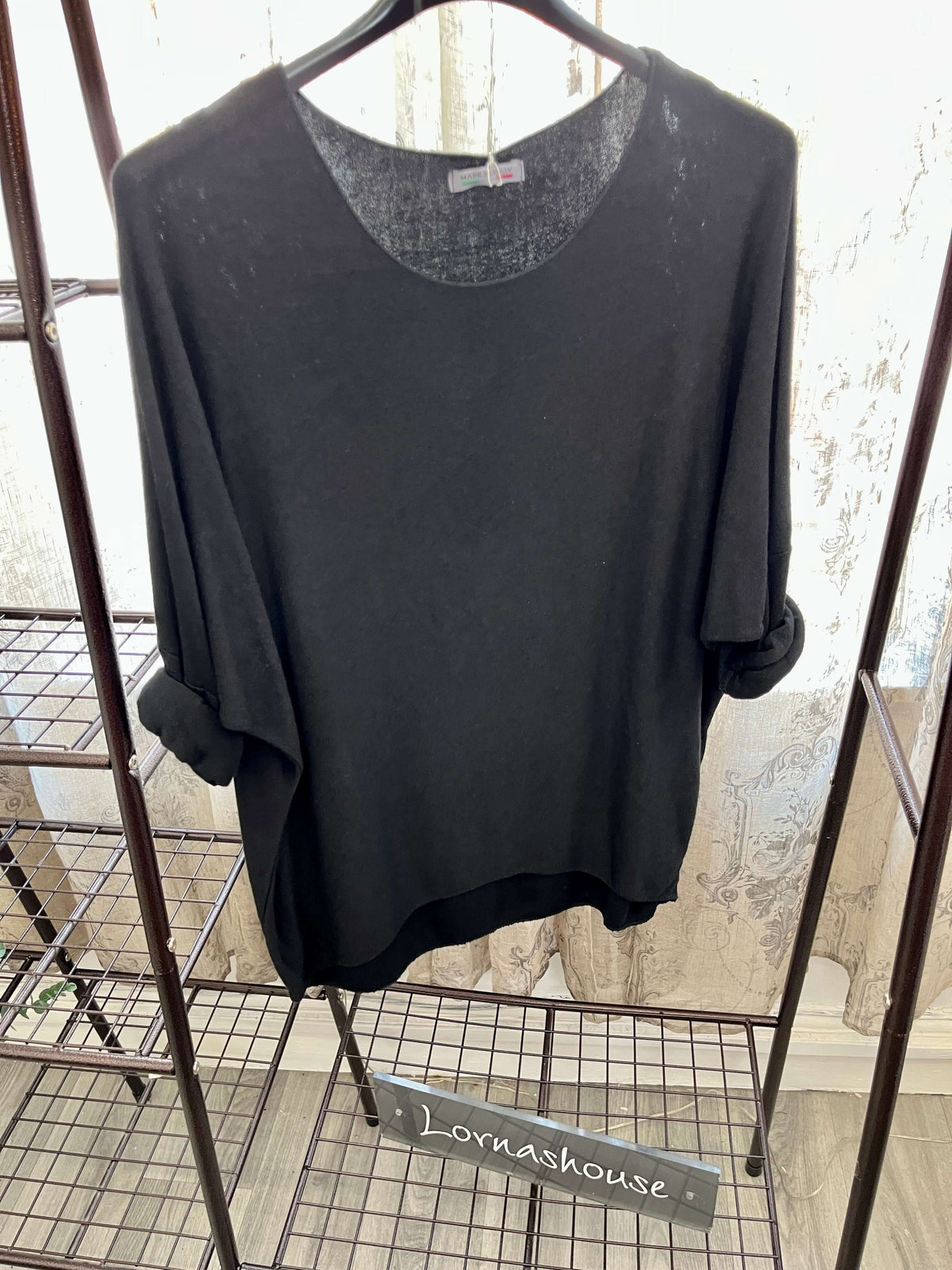 Ariel Curved Front Fine Knit Jumper