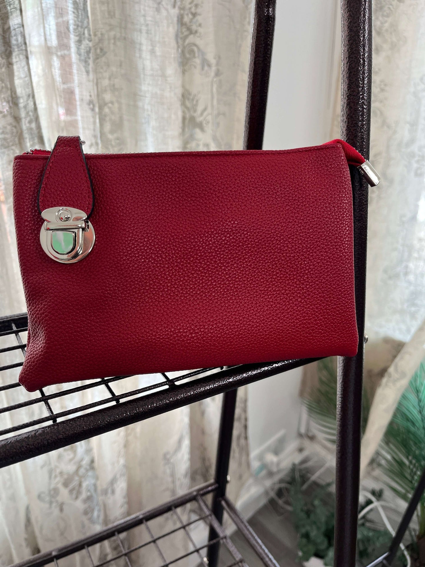 Ladies Silver Buckle Clutch Bag (13 colours)