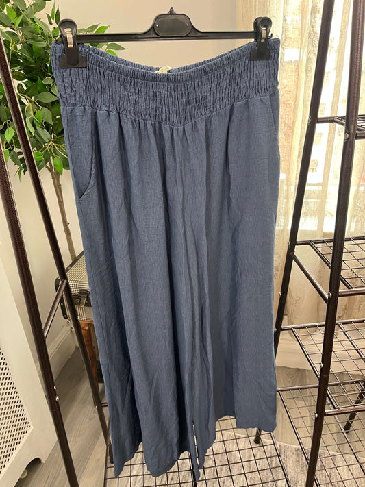 Veronica Elasticated Wide Leg Ankle Grazer