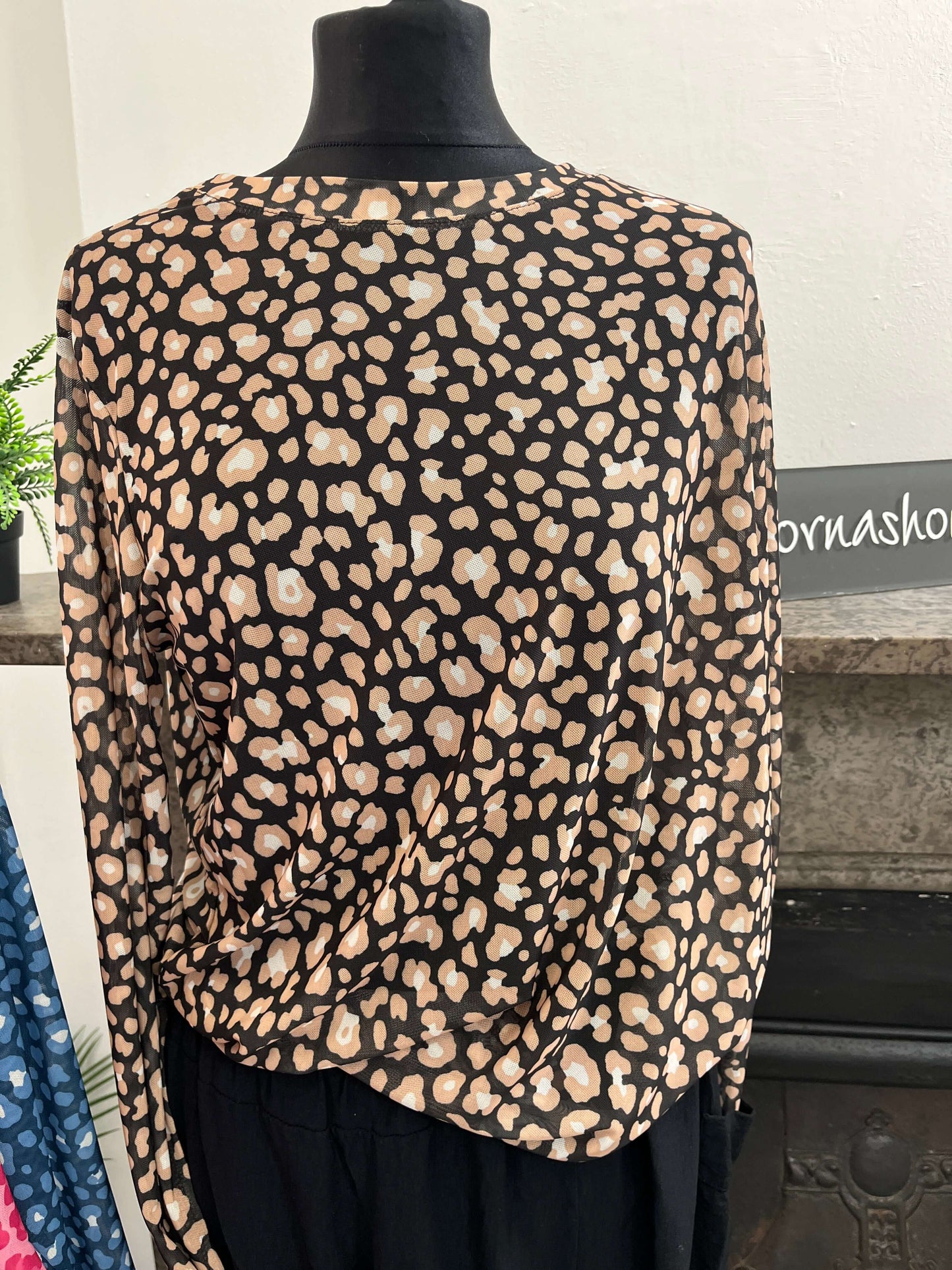 Orla Mesh Layering Top - Cheetah