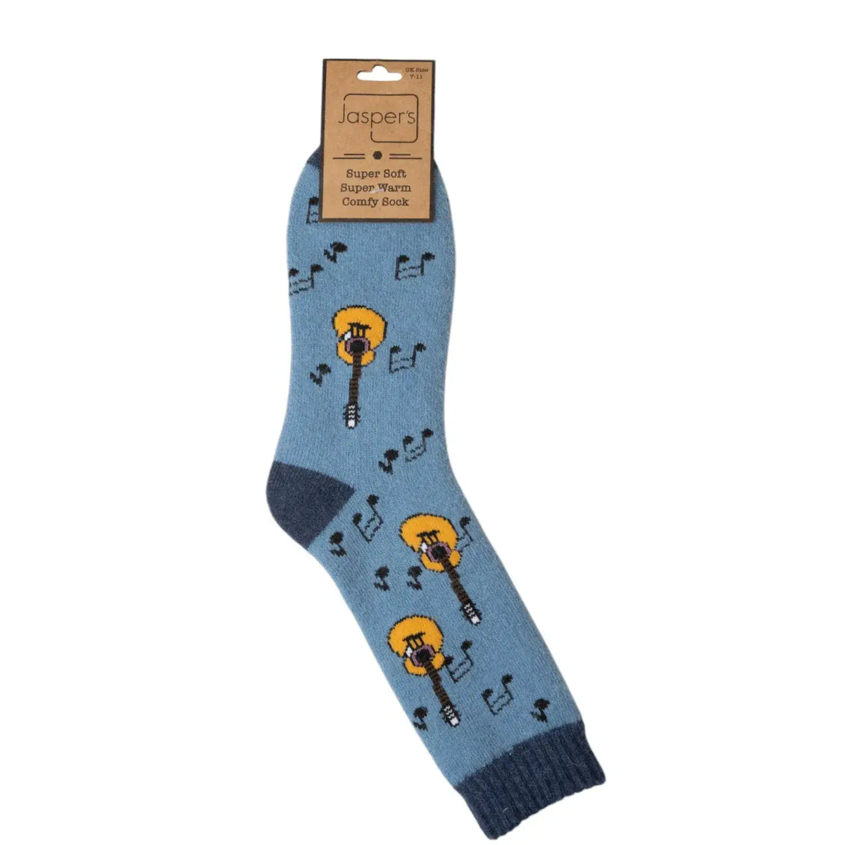 Jasper's - Men's Guitar Print Cosy Socks