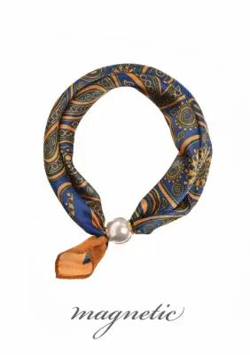 Magnetic Neckerchief - Satsuma & Blue