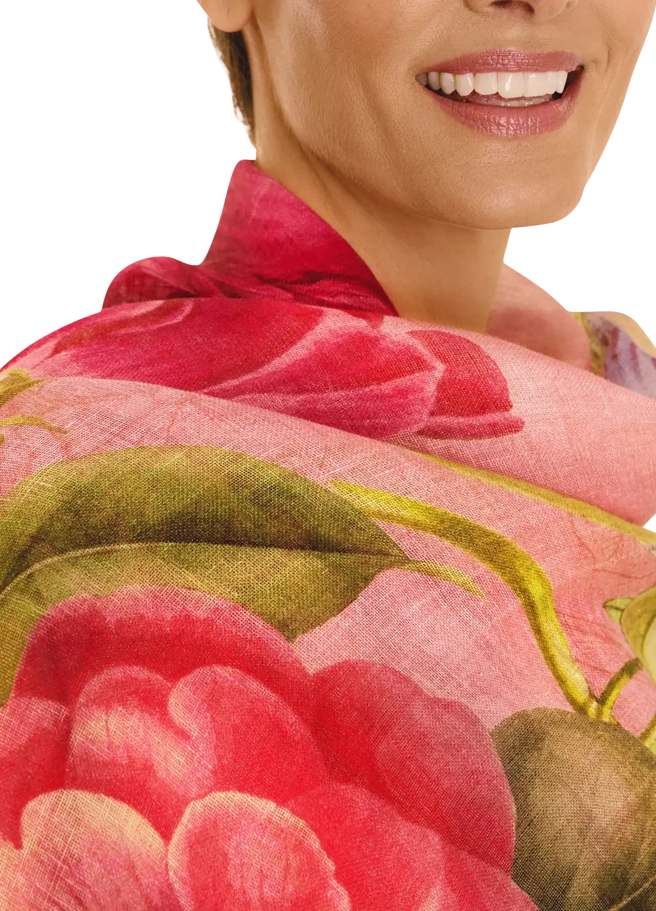 Powder Designs Linen/Cotton Scarf - Floral Study - Petal