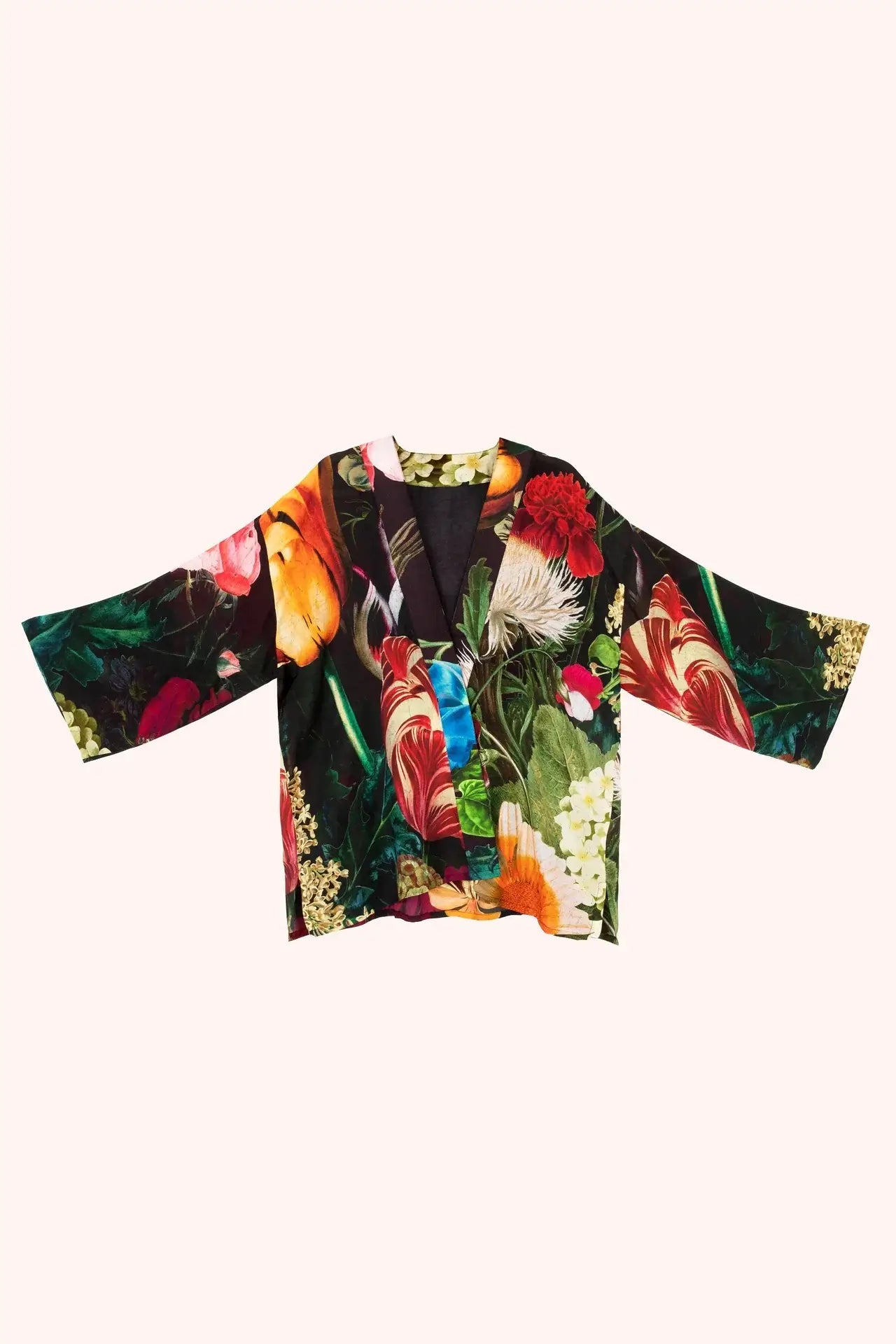 Powder Design Kimono Jacket - Opulant Florals, Chocolate