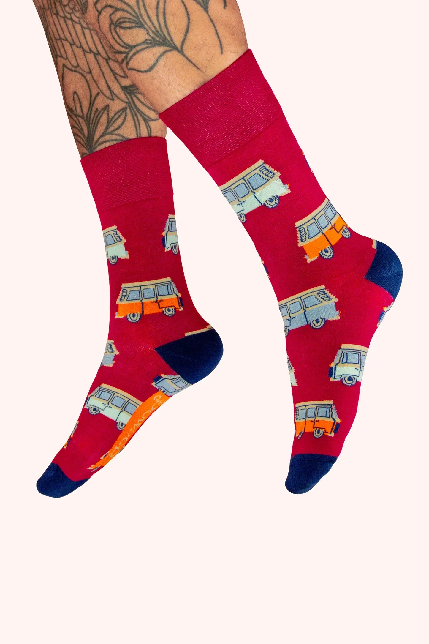 Powder Design Men'S Socks - Vintage Van - FUCHSIA