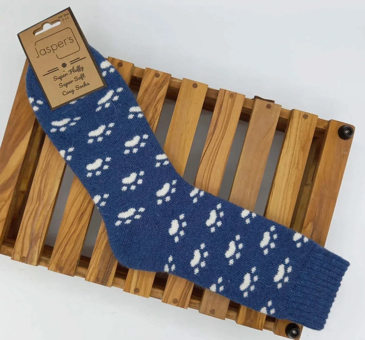 Jasper's - Men's Paw Print Rib Cosy Socks