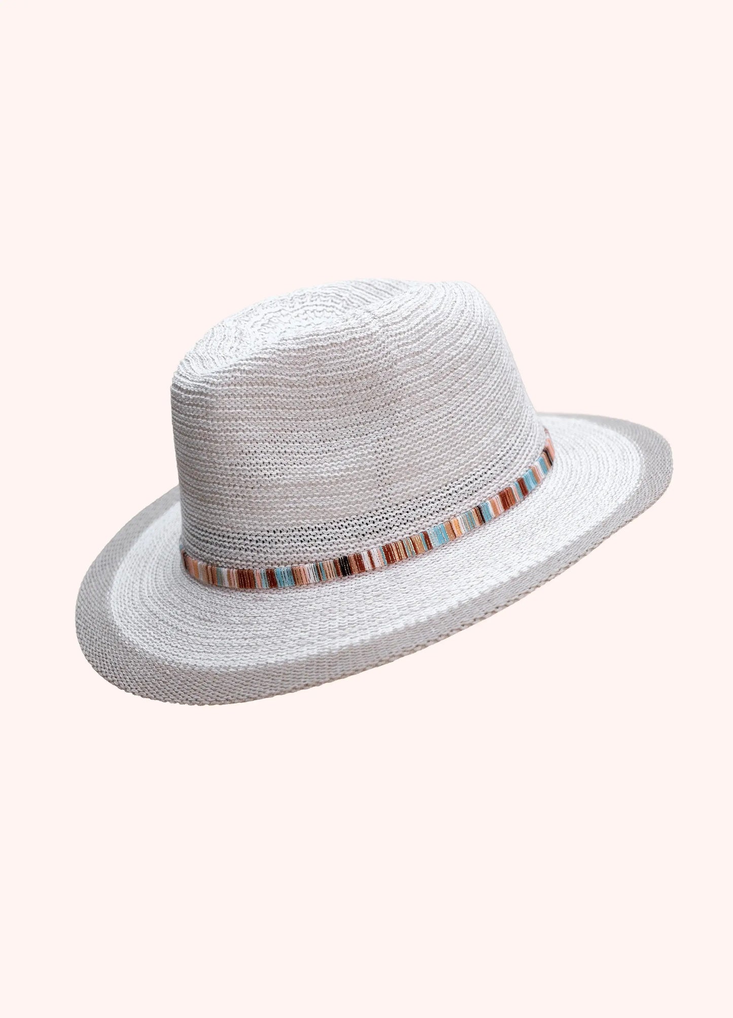 Powder Design Natalie Hat - Snowdrop with Multi Stripe Band