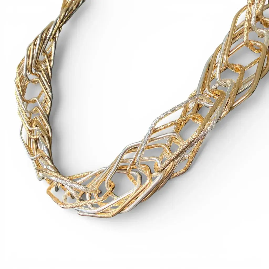 Jess & Lou - Multi-Link Necklace Silver & Gold