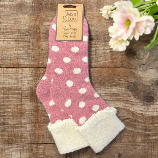 Jess & Lou - Splendid Spots Super Cosy Cuff Socks