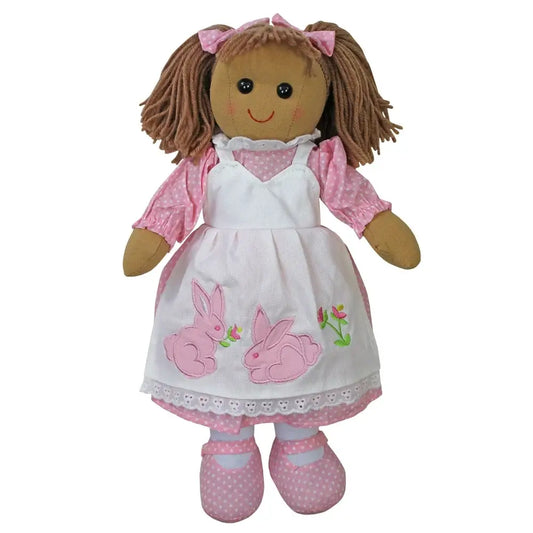 Rag Doll with Rabbit Applique Dress - 40cm