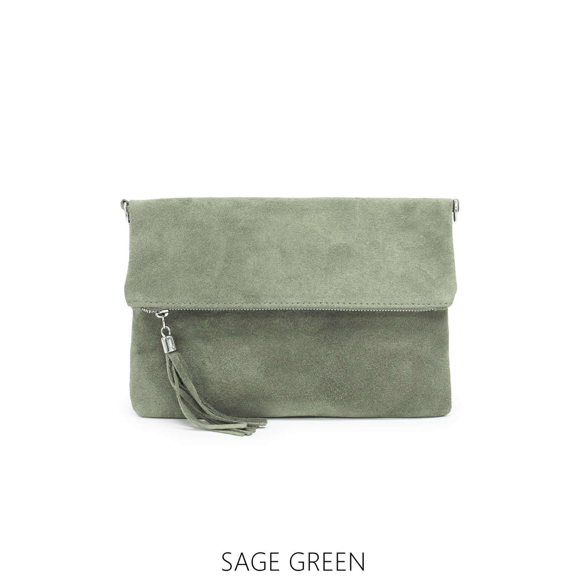 Real Suede Folded Pouch Bag