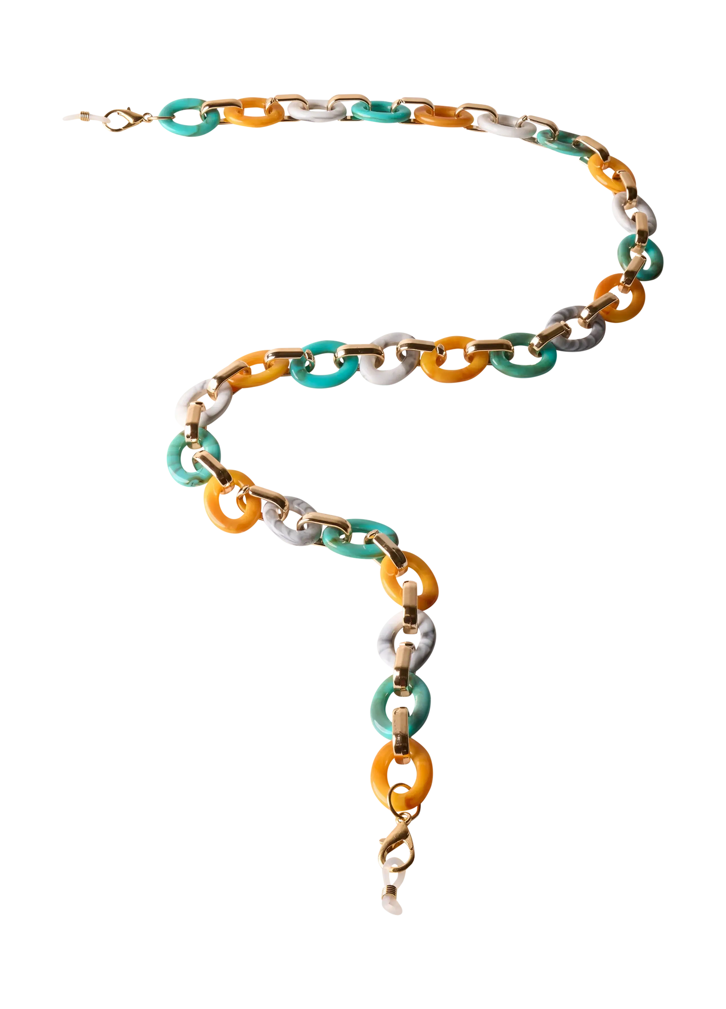 Powder Design Sunglasses Chain - Turquoise/Mustard Link