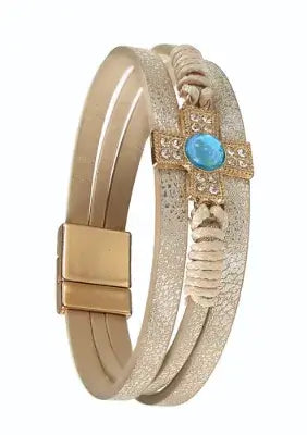 Maltese Style Cross Magnetic Bracelet