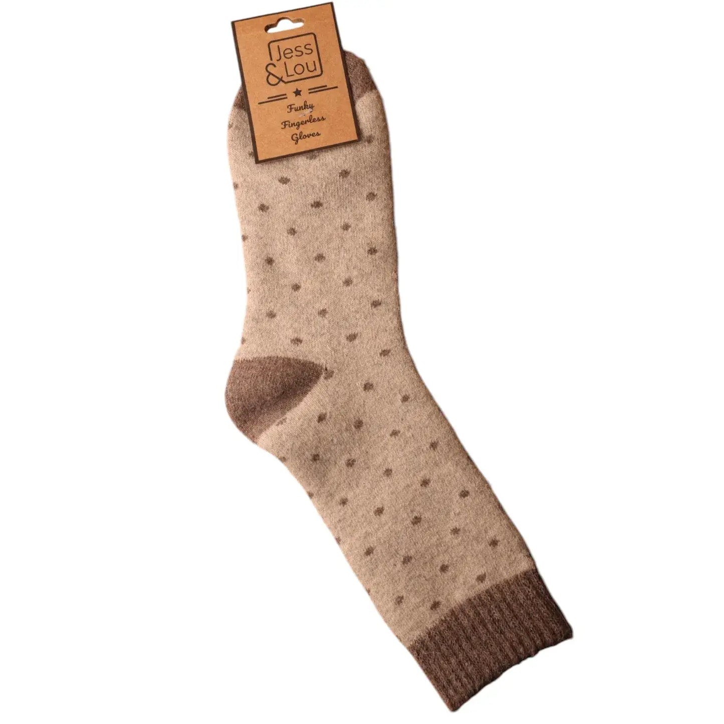 Cappuccino Dots Cosy Socks