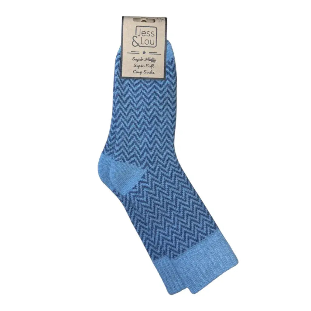 Jess & Lou - Hazy Herringbone Ribbed Cosy Socks