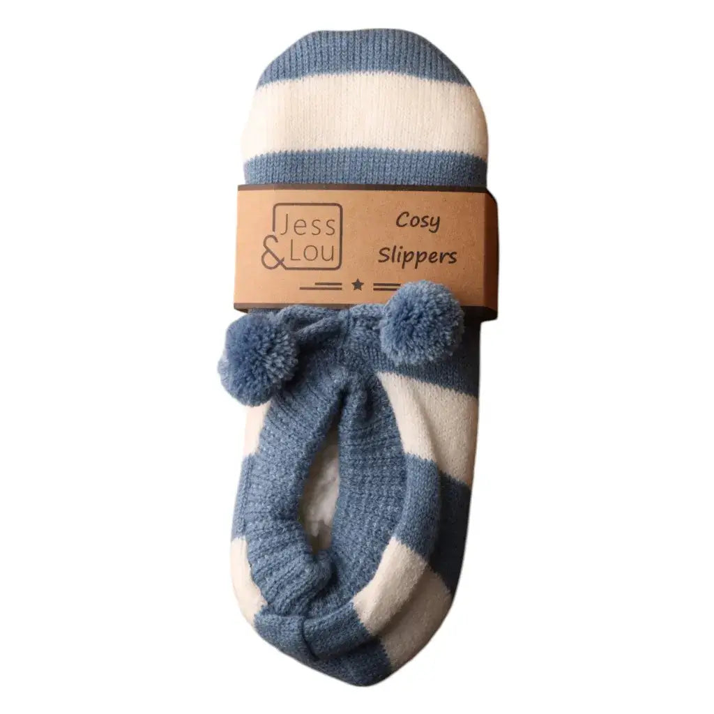 Jess & Lou - Stripe Super Cosy Slippers