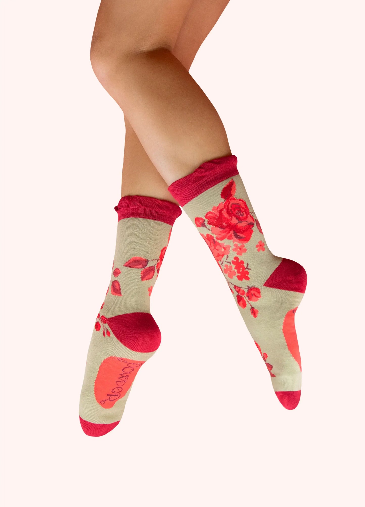 Powder Design Ladies Ankle Socks - Rouge Blooms