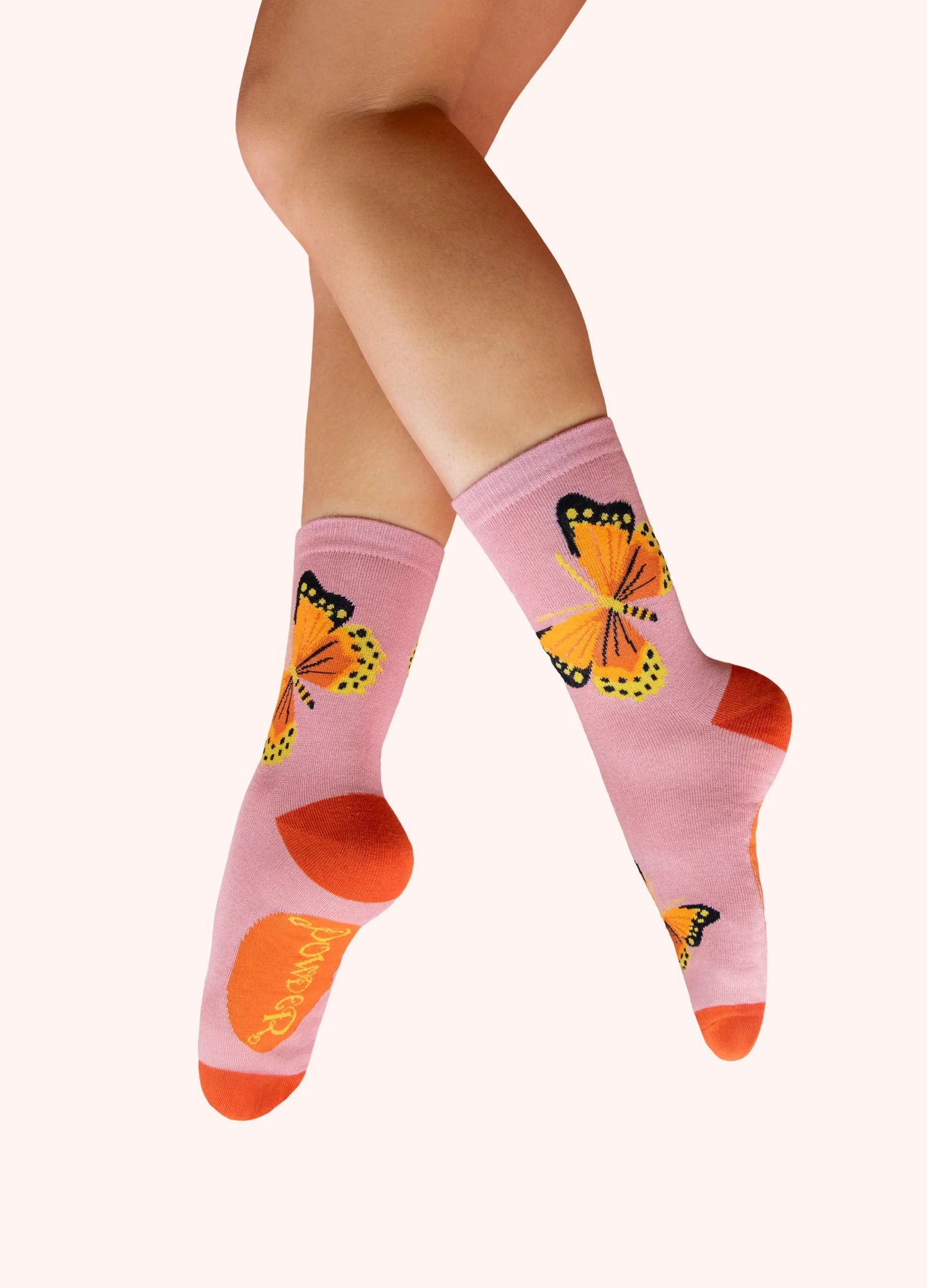 Powder Design Ladies Ankle Socks - Beautiful Butterflies in Rose
