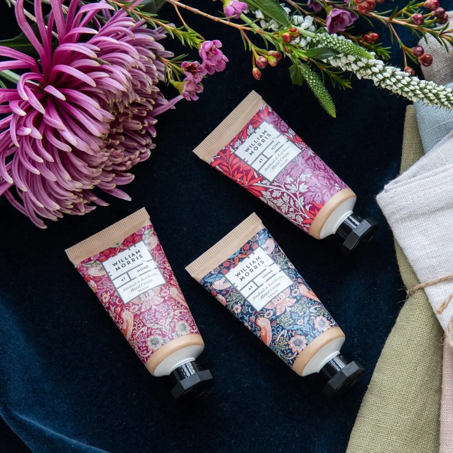 William Morris Strawberry Thief Patchouli & Red Berry Three Hand Creams