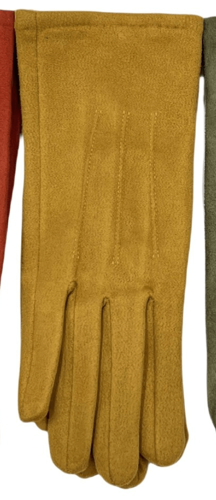 Faux Suede Streamline Neat Gloves