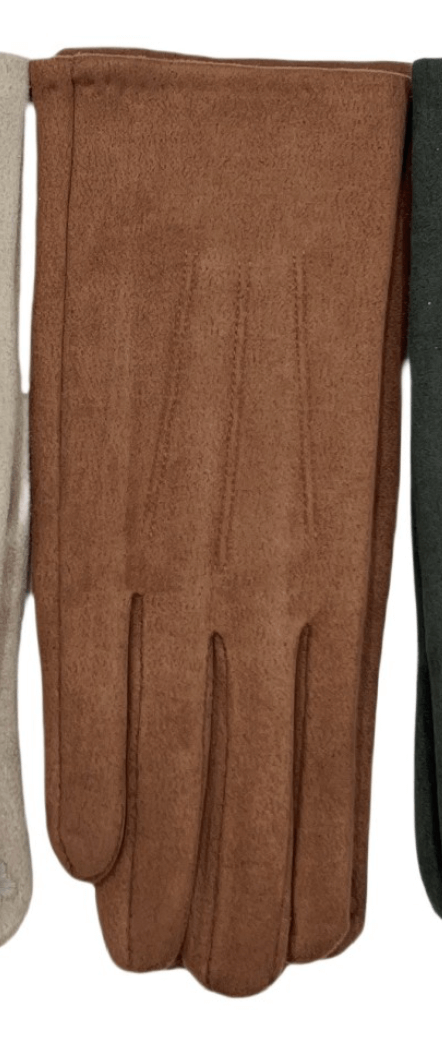 Faux Suede Streamline Neat Gloves