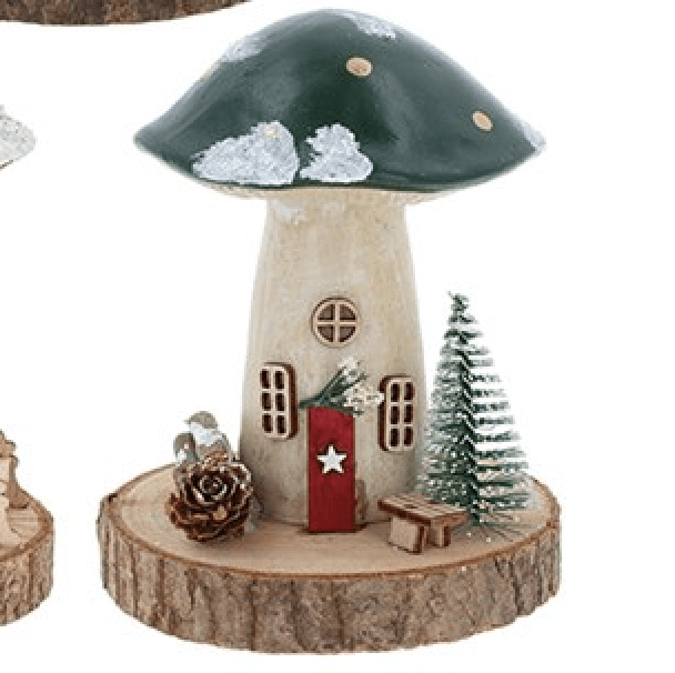 Folk Art Christmas Toadstools - Medium