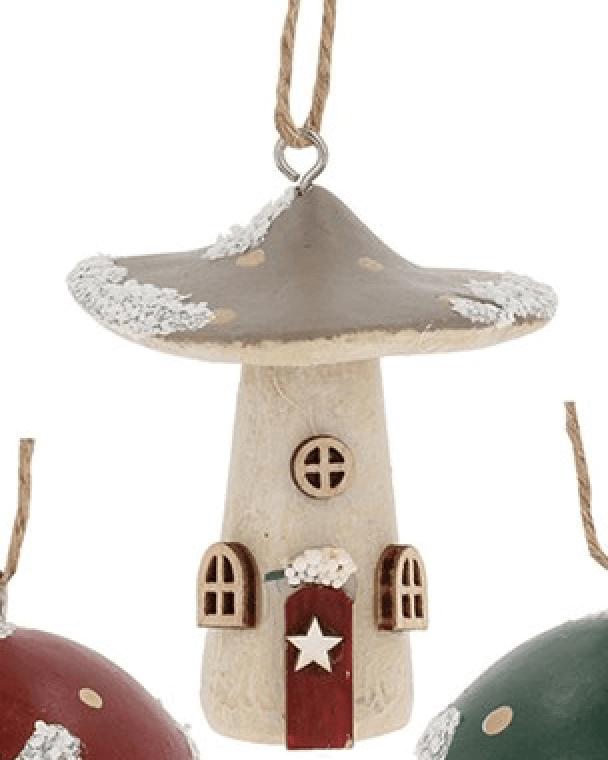 Folk Art Christmas Hanging Toadstools