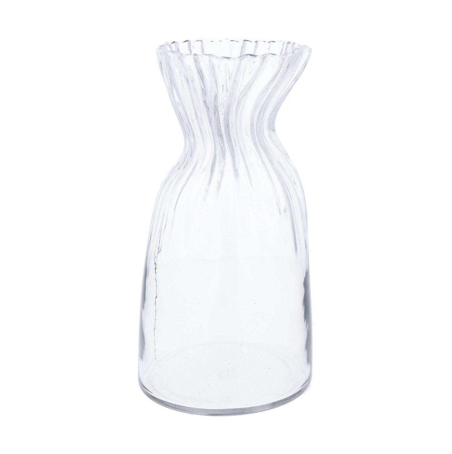 Clear Glass Scrunch Vase - Large 30.5cm