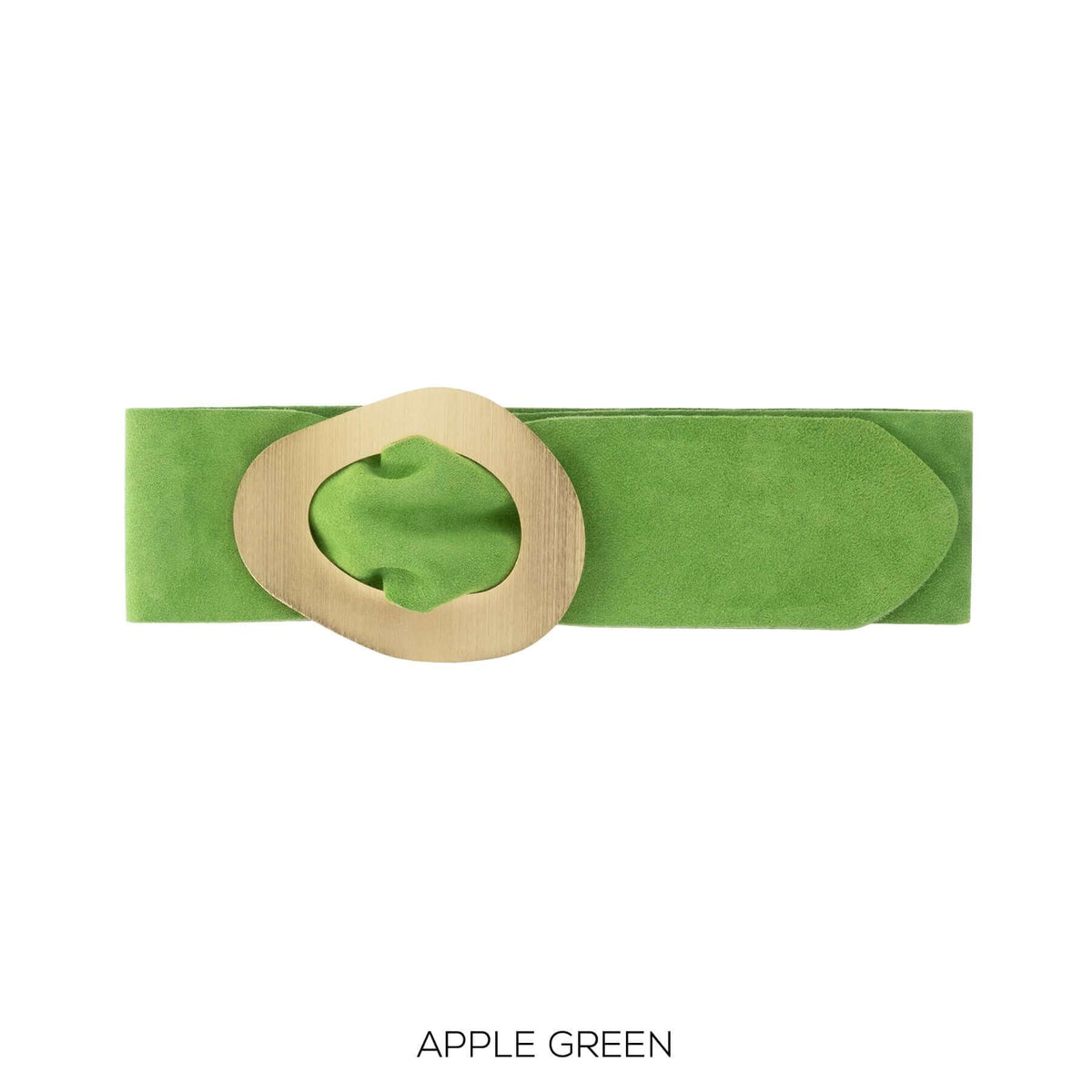 Real Suede Leather 'cinch in' Gold Detail Belt
