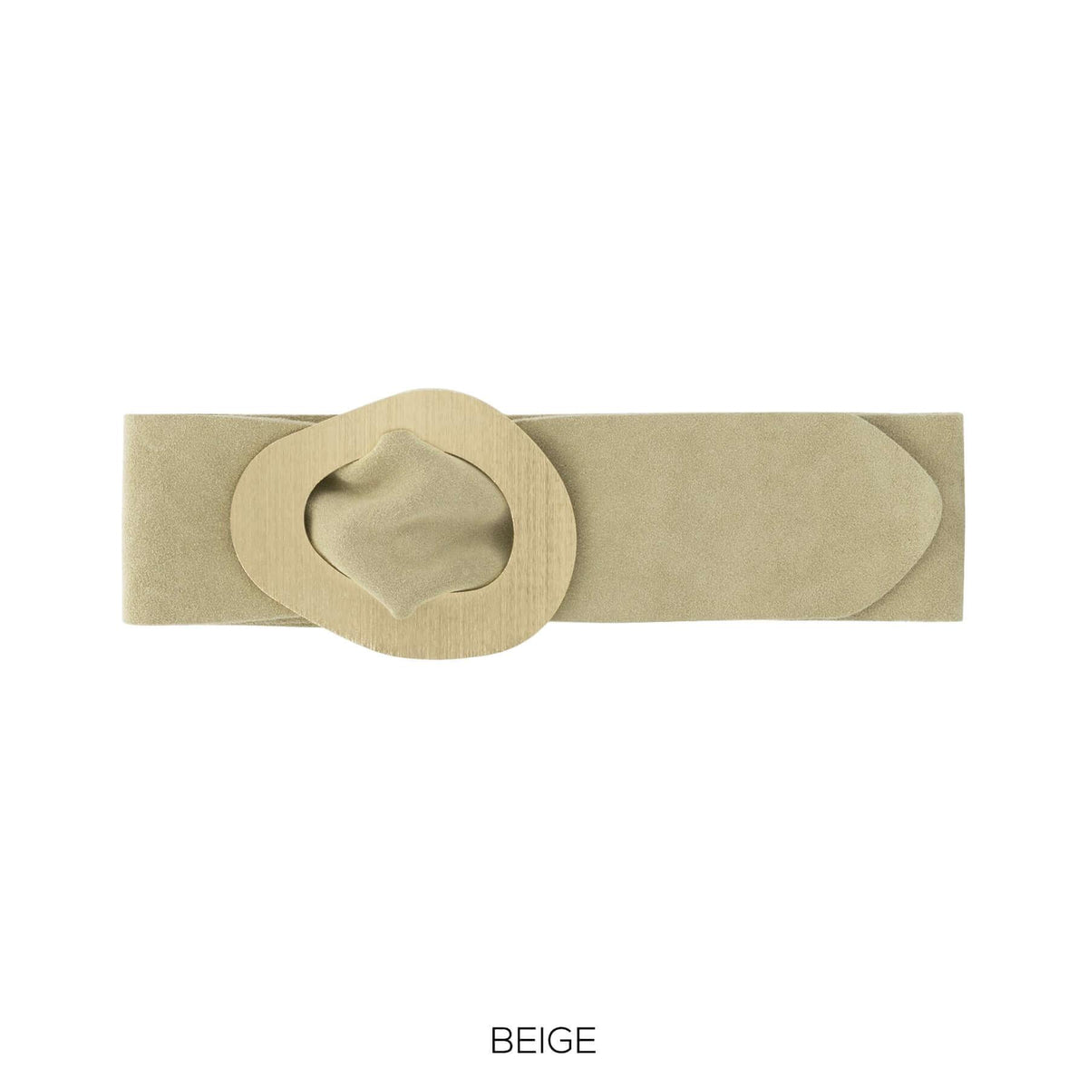 Real Suede Leather 'cinch in' Gold Detail Belt
