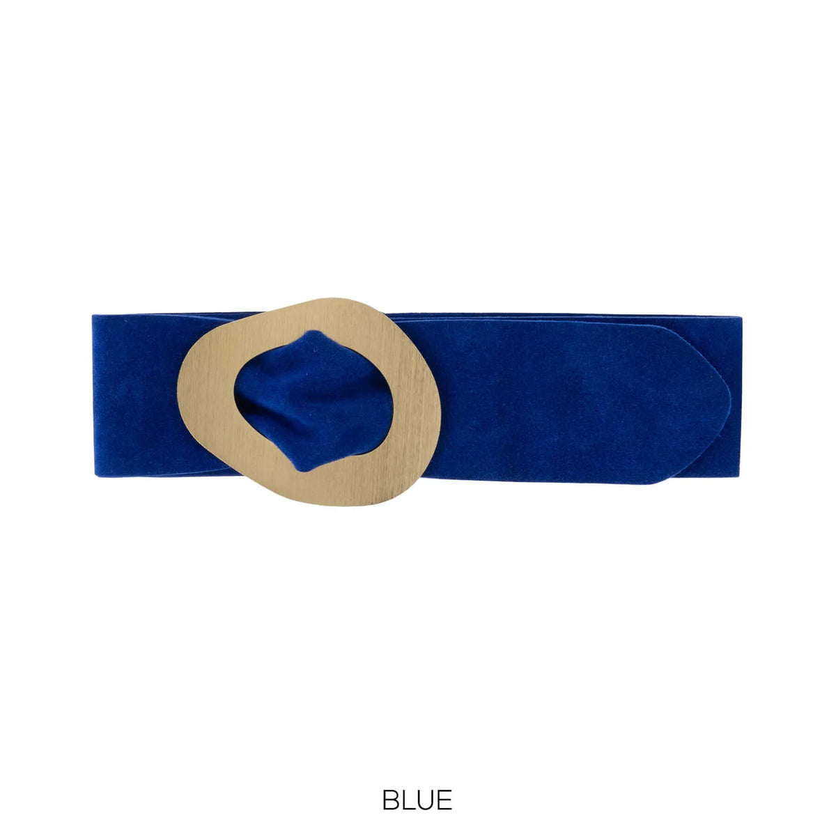 Real Suede Leather 'cinch in' Gold Detail Belt