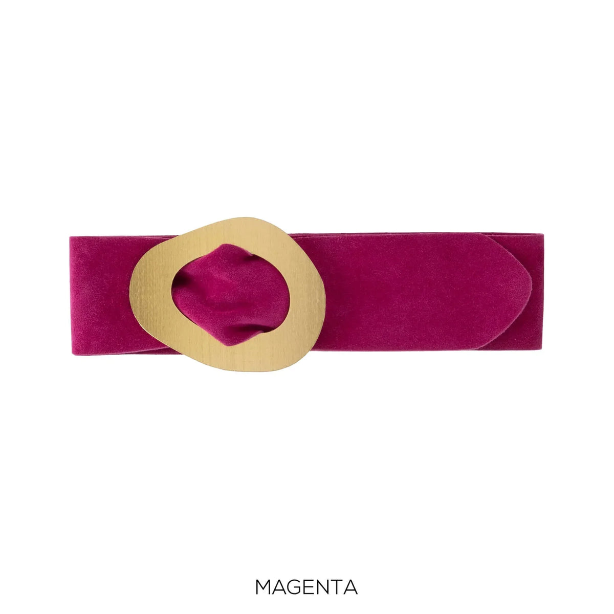 Real Suede Leather 'cinch in' Gold Detail Belt