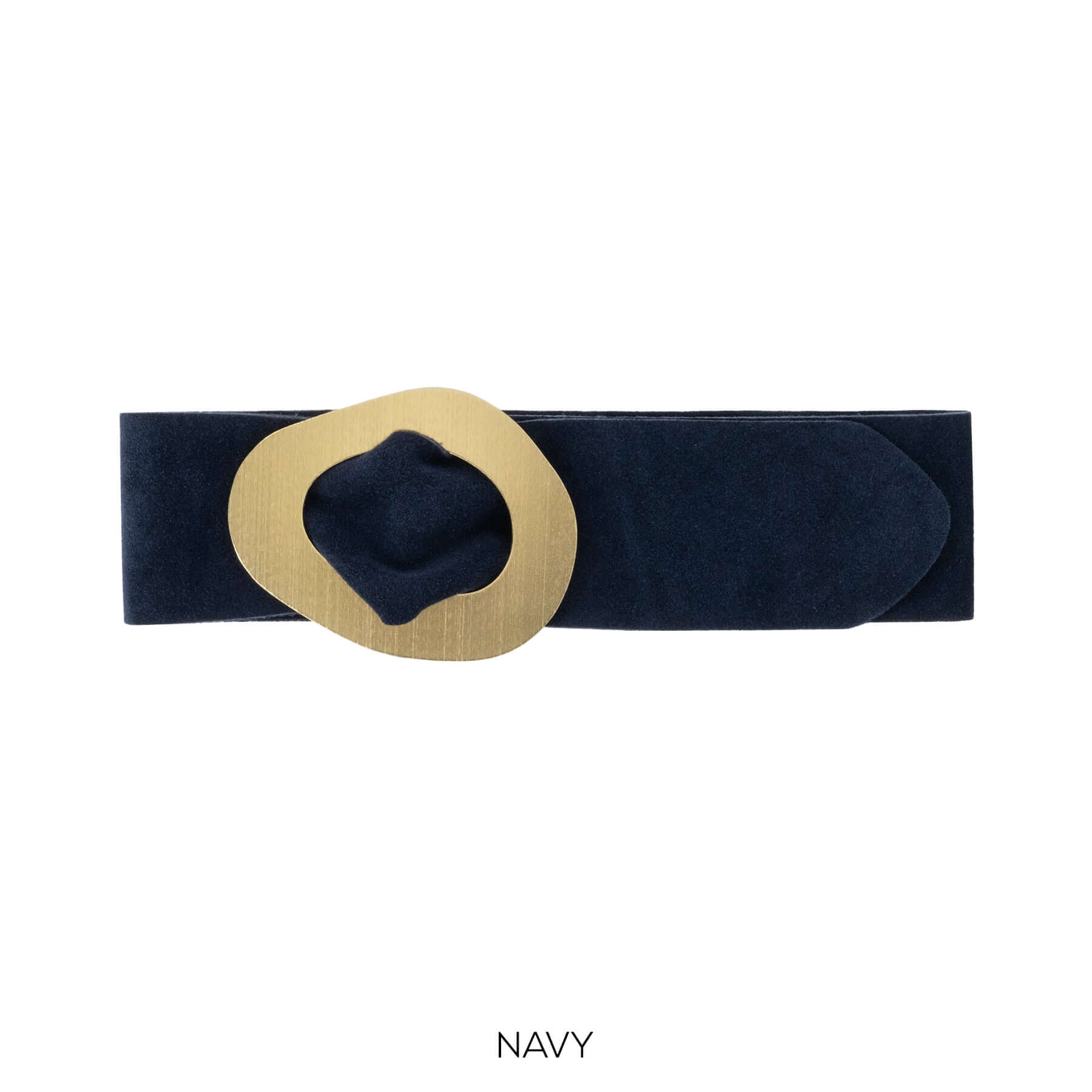 Real Suede Leather 'cinch in' Gold Detail Belt