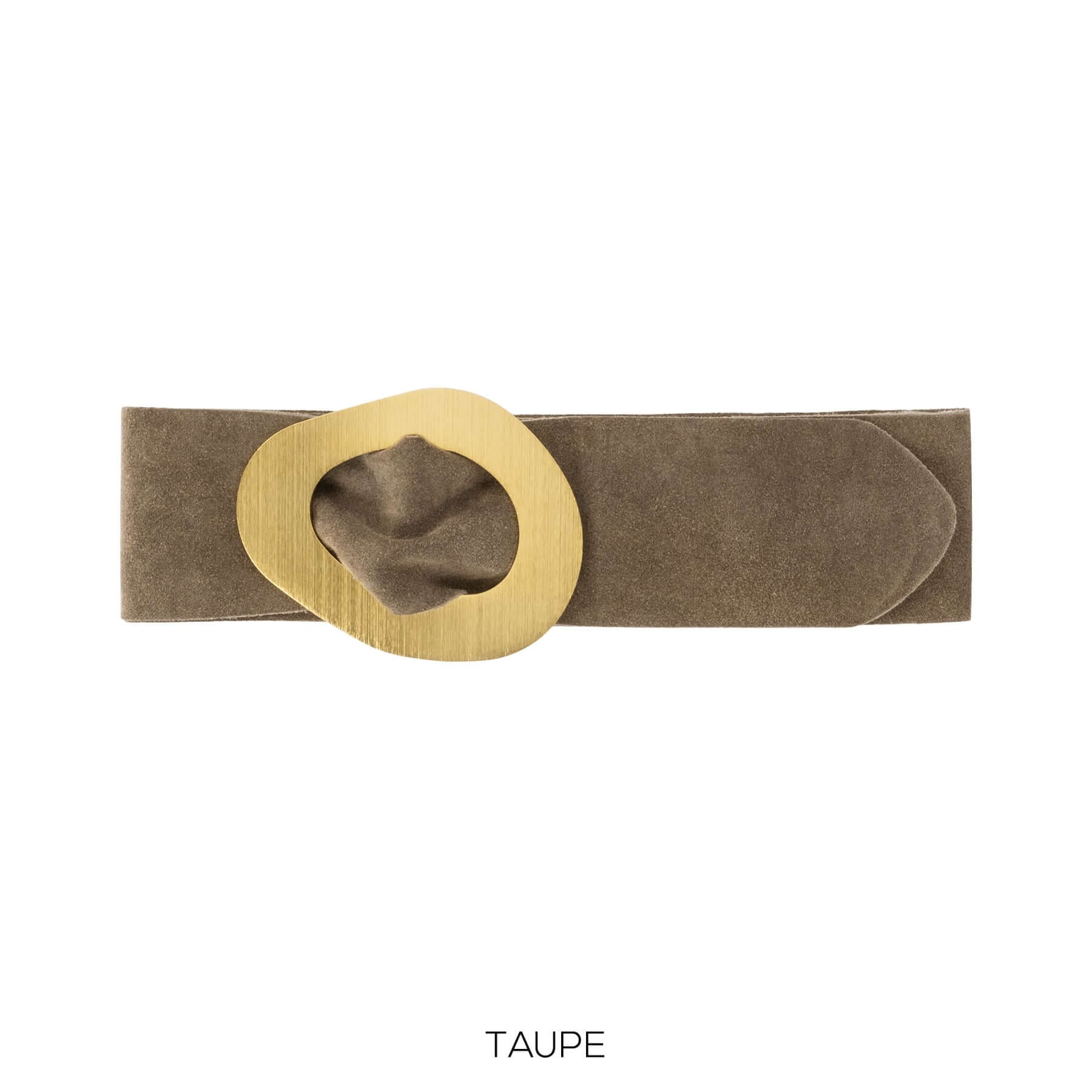 Real Suede Leather 'cinch in' Gold Detail Belt
