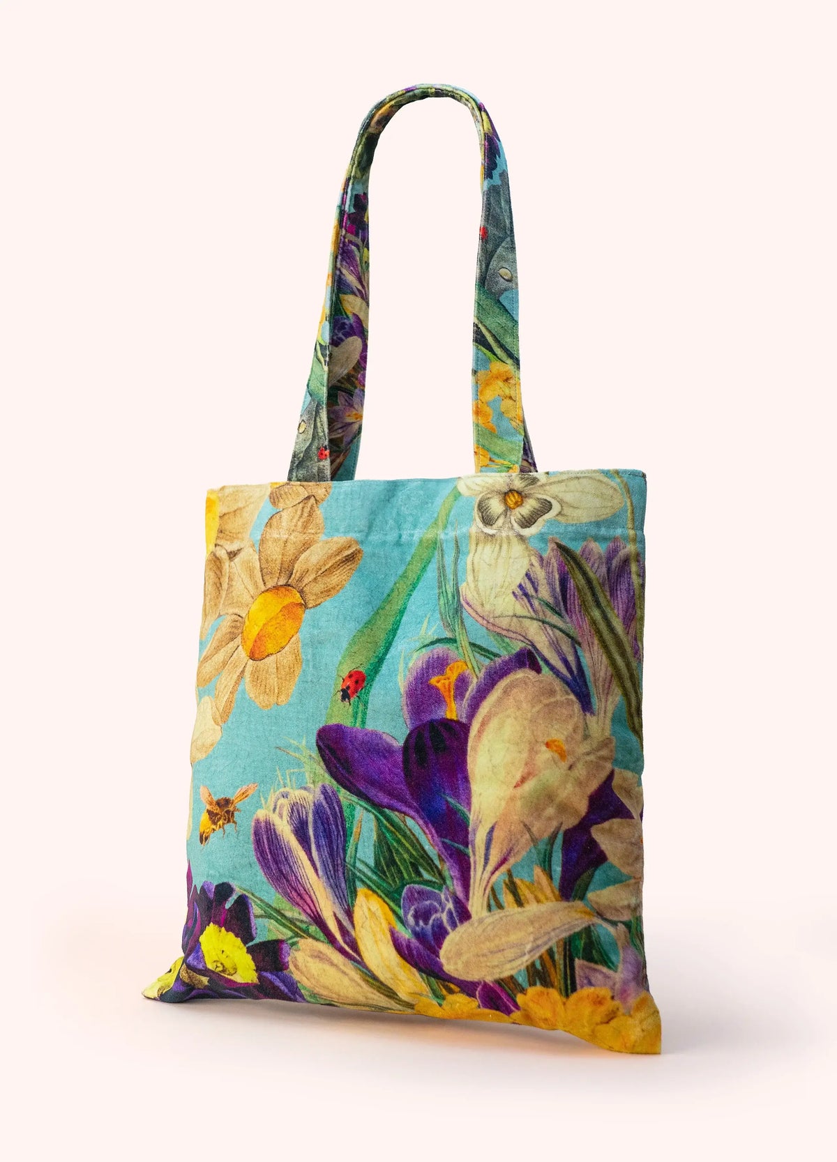 Powder Design Velvet Tote Bag - Spring Flora