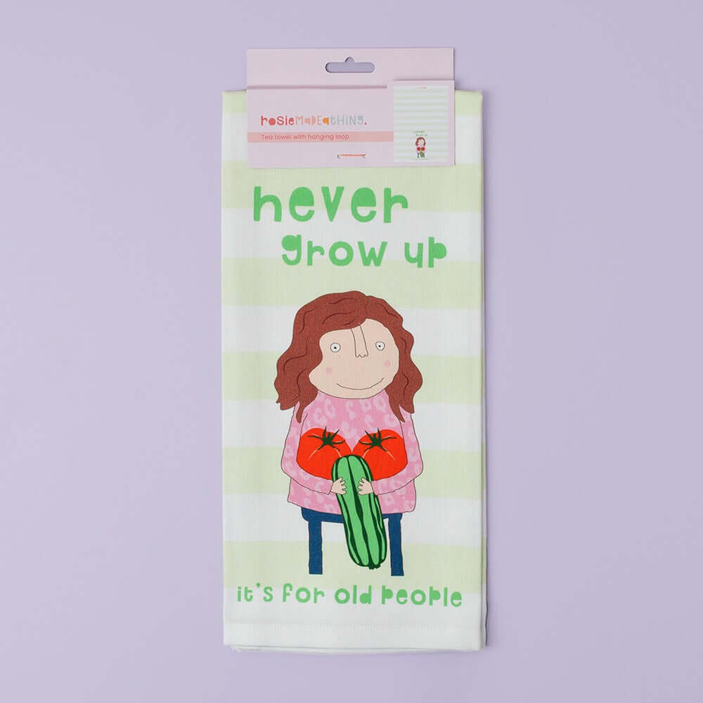 Never Grow Up Tea Towel